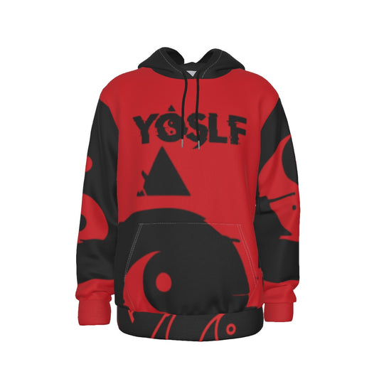 SIGNATURE YOSLF HOODIE RED + BLACK