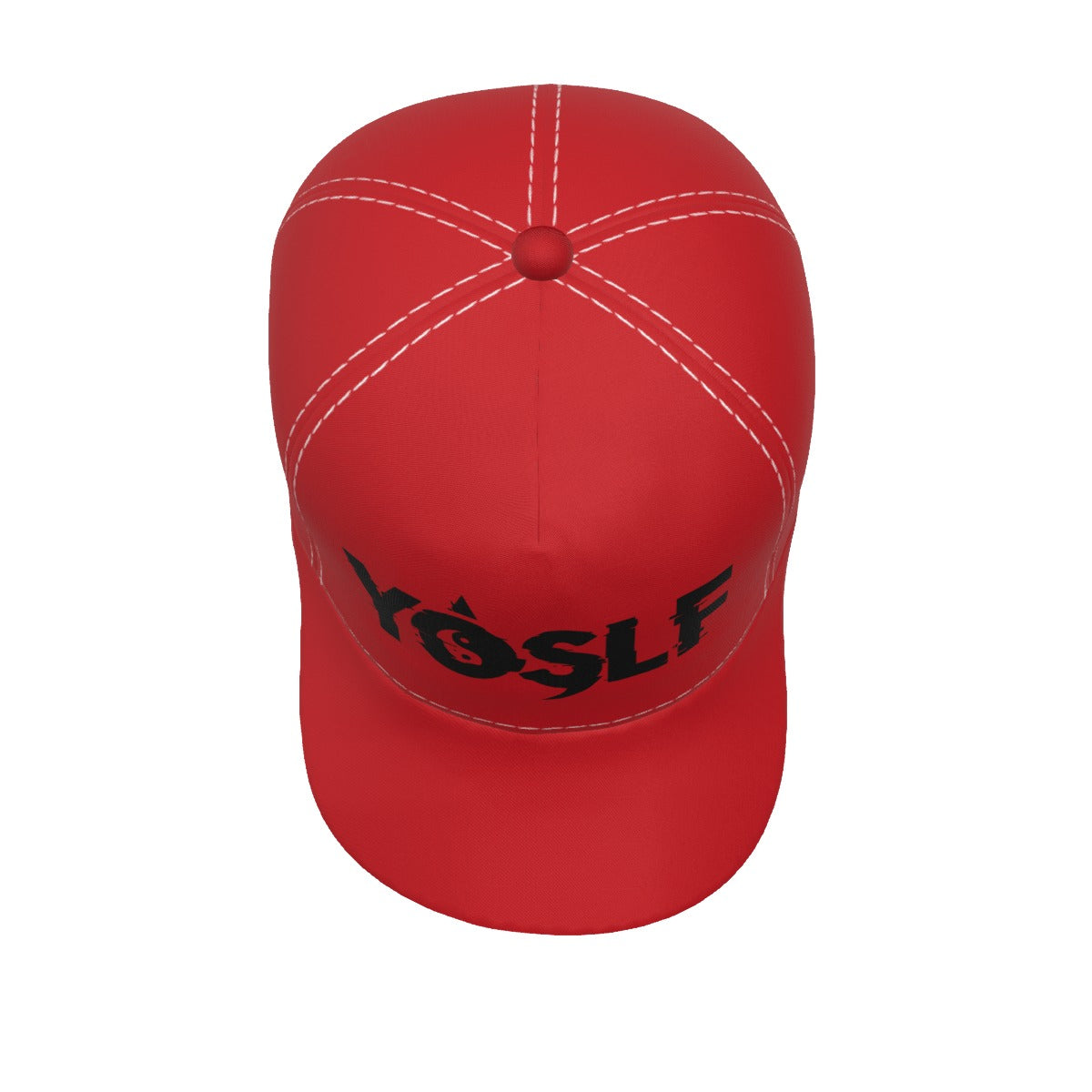 RED AND BLACK All-Over Print Peaked Cap