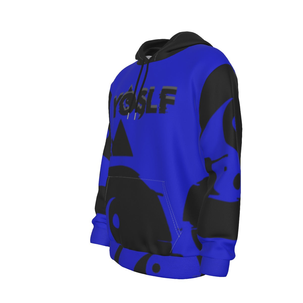 SIGNATURE YOSLF HOODIE BLUE  + BLACK