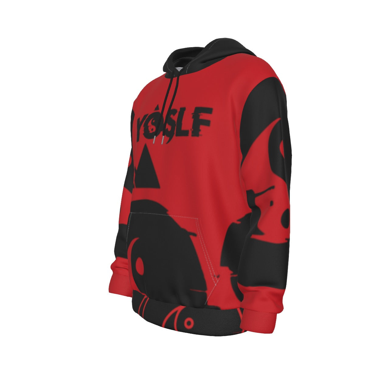 SIGNATURE YOSLF HOODIE RED + BLACK