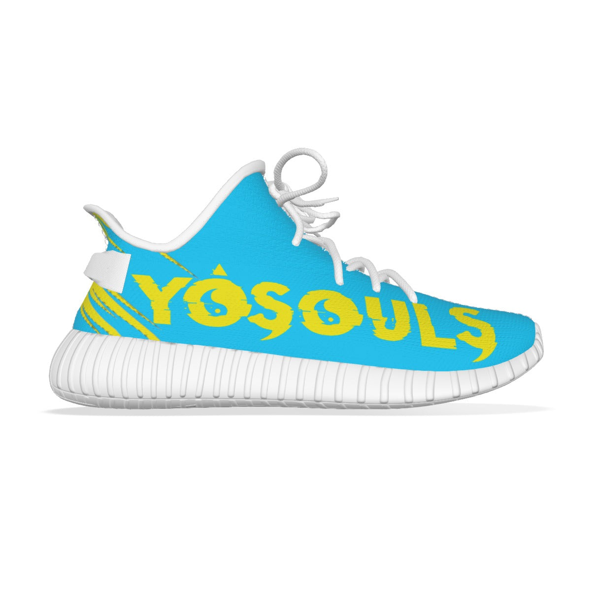 Lighting 7's Yosouls All-Over Print Men's Shoes - Aqua Blue & Yellow