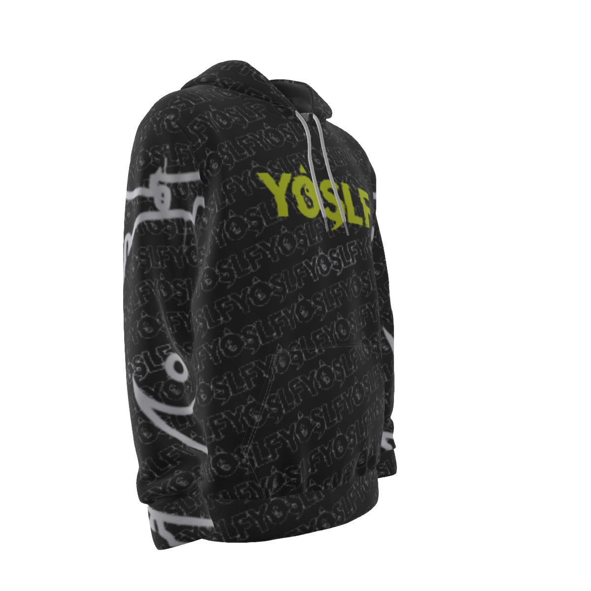 Black+Yellow+White Yoslf Hoodie