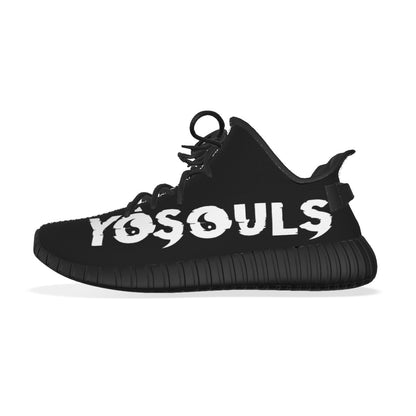 BLACK + WHITE YOSOULS 7's All-Over Print Men's YEEZY INSPIRED Shoes