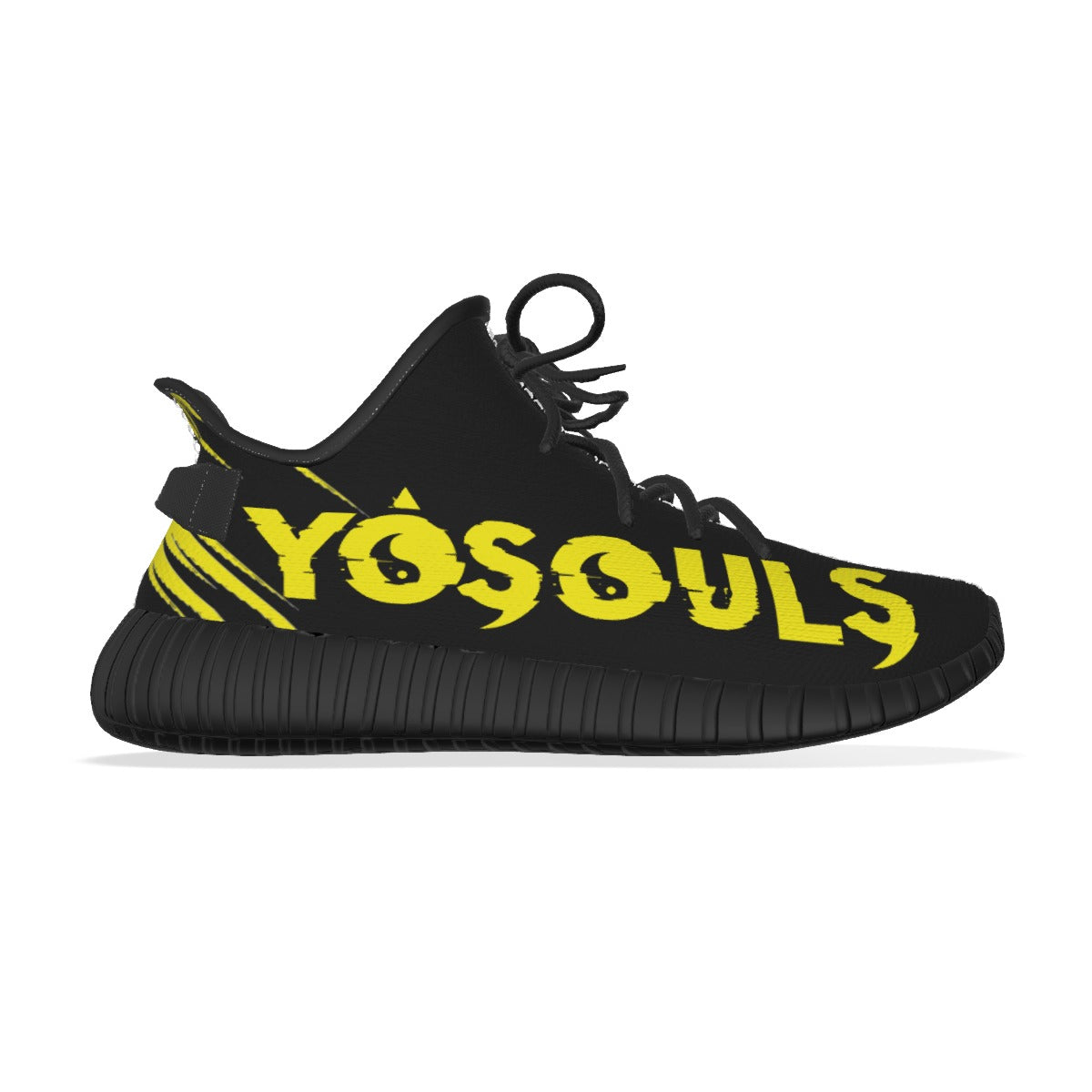 Lighting 7's Yosouls All-Over Print Men Shoes - Yellow & Black