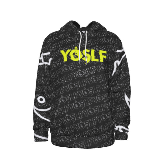 Black+Yellow+White Yoslf Hoodie