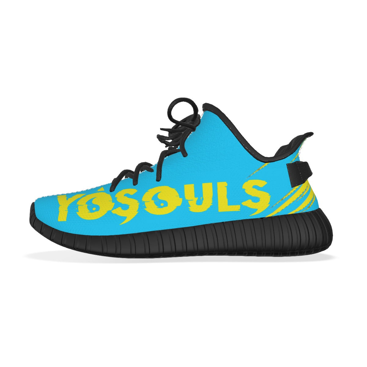 Lighting 7's Yosouls All-Over Print Men's Shoes - Aqua Blue & Yellow