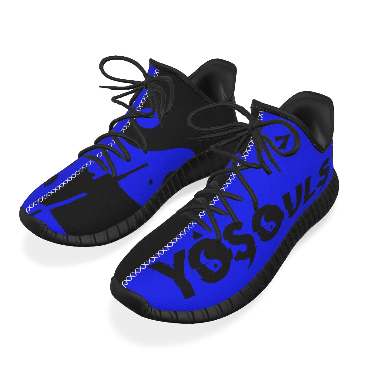 BLUE + BLACK Yosouls Yang 7's All-Over Print Men's Shoes