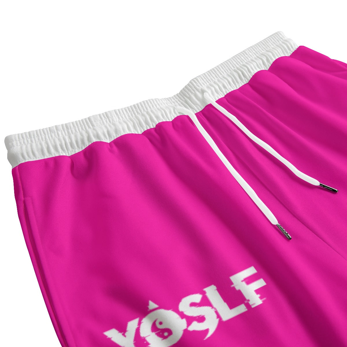 PINK + WHITE YOSLF All-Over Print Sweatpants With Waistband