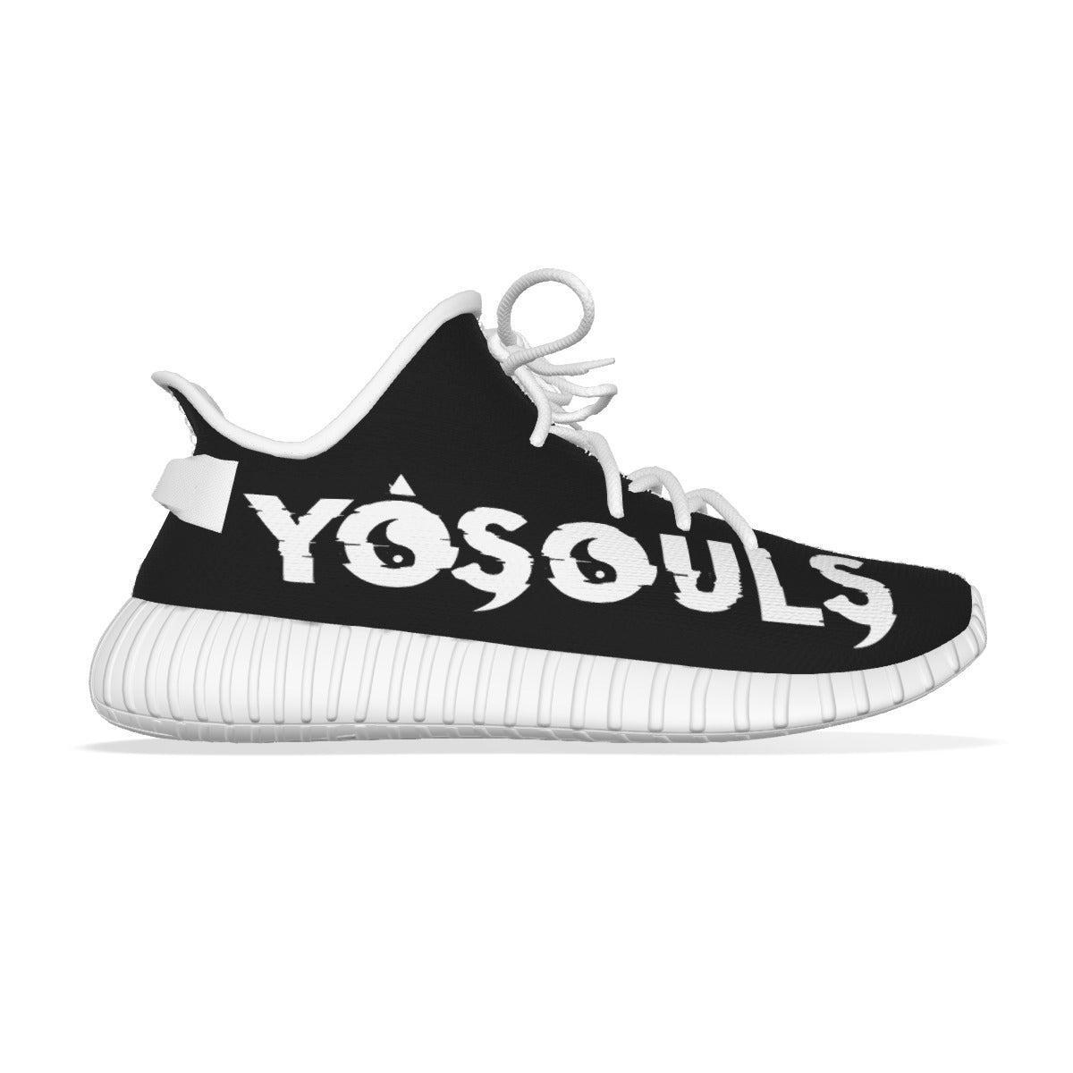 BLACK + WHITE YOSOULS 7's All-Over Print Men's YEEZY INSPIRED Shoes