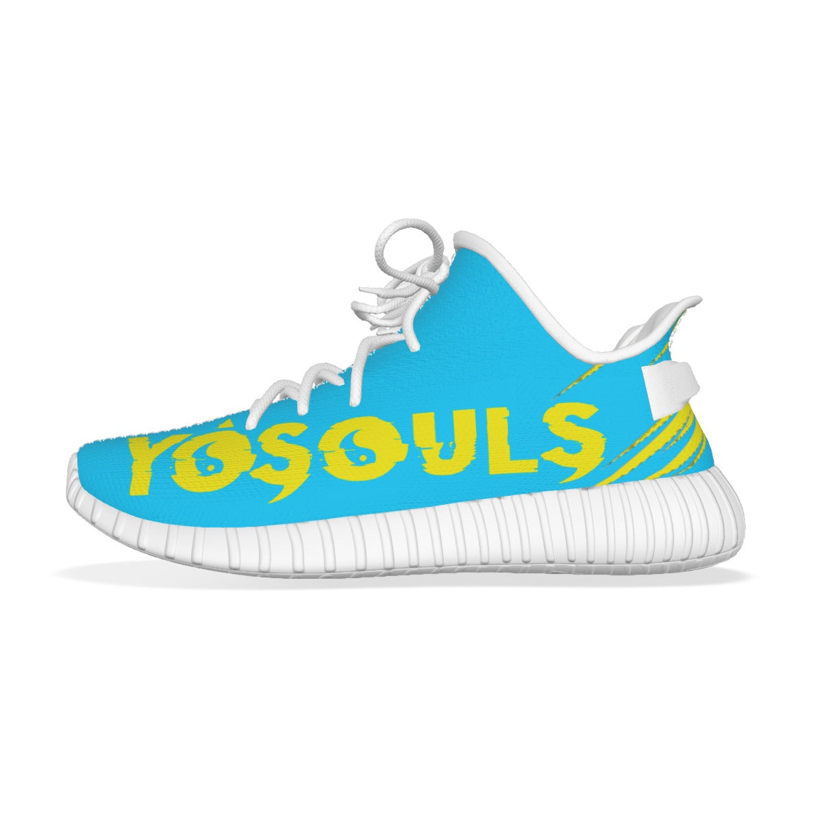 Lighting 7's Yosouls All-Over Print Men's Shoes - Aqua Blue & Yellow