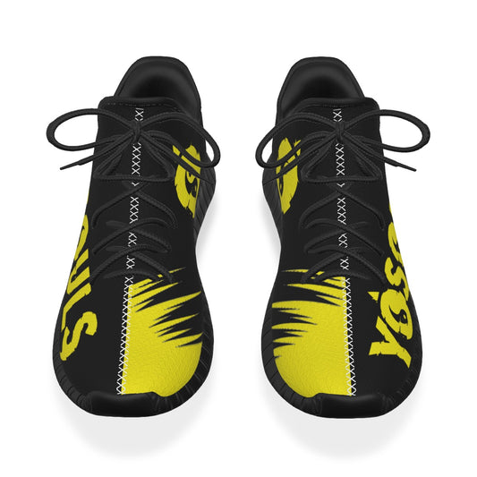 Lighting 7's Yosouls All-Over Print Men Shoes - Yellow & Black