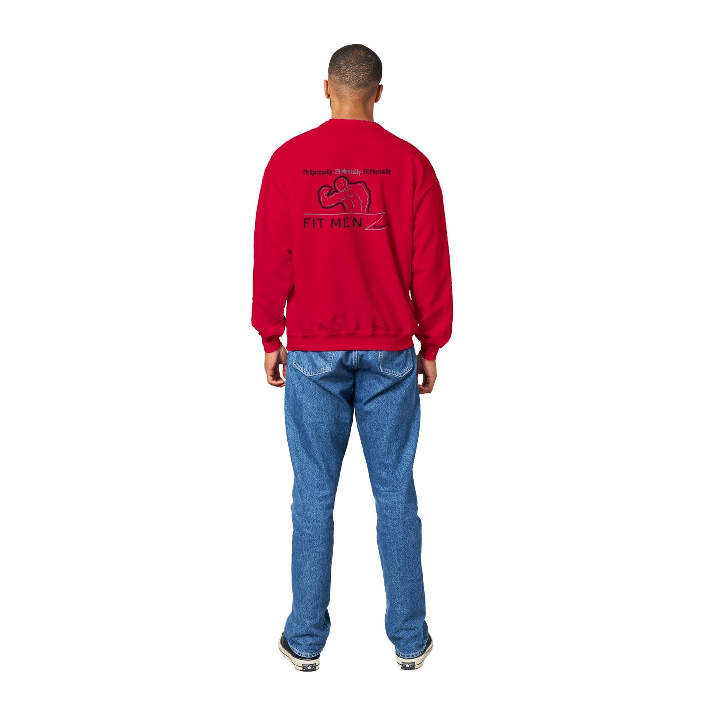 FitMenz Red - Classic Crewneck Sweatshirt