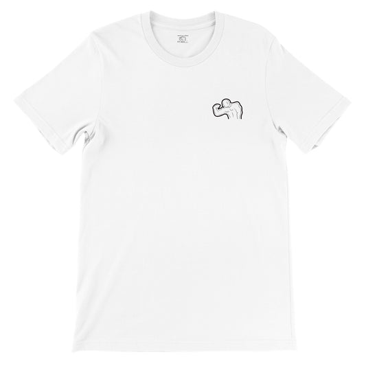Fitmenz White - Premium Crewneck T-shirt